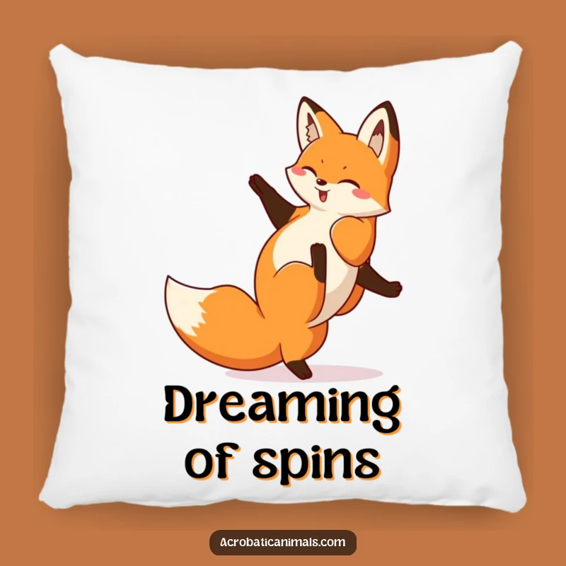 Funny Fox Pillow: Cozy Cartwheel Cushion, Perfect Comfy & Playful Gift