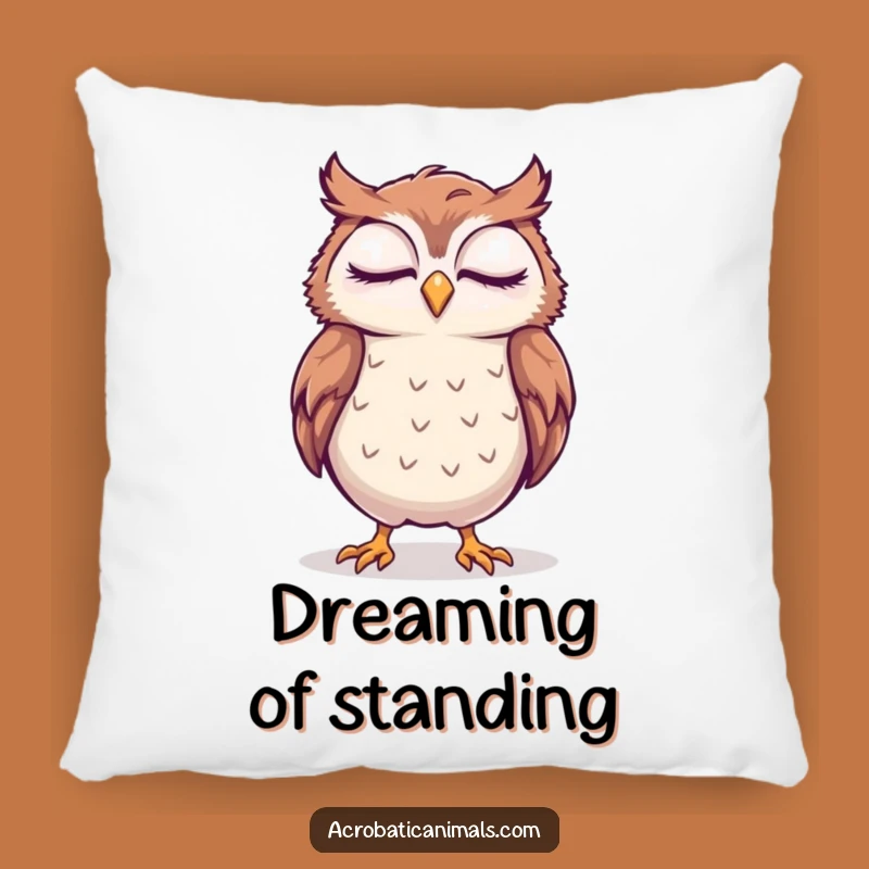 Funny Sleepy Owl Handstand Pillow: Comfort with a Snoozy Smile