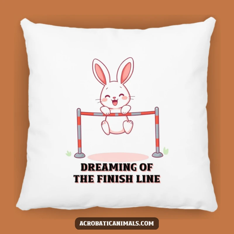 Funny Rabbit High Jump Pillow: Comfy Cushion with a Hilarious Funny Gift