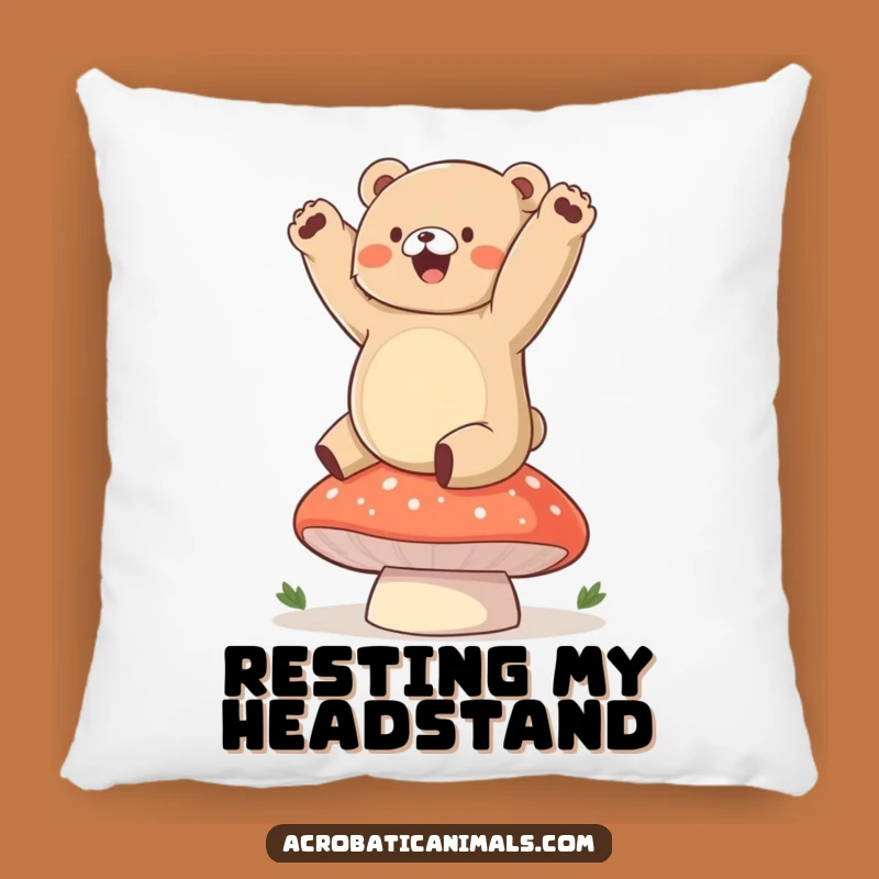 Funny Bear Handstand Pillow: Comfy Hugs with Forest Fun