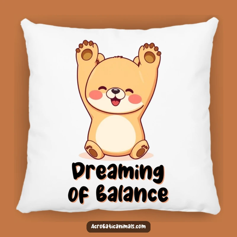Funny Bear Handstand Pillow: Cozy Yogi Bear Accent Pillow, Great Gift