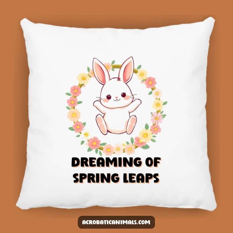 Funny Bunny Hoop Dive Pillow: Comfy Hugs with a Hilarious Twist