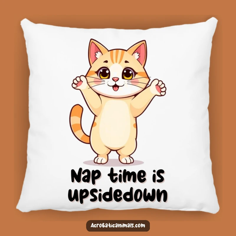 Funny Cat Handstand Pillow: Cozy Feline Decor, Perfect Funny Gift for Cat Lovers