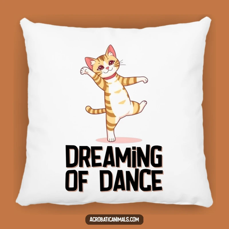Funny Cat Pirouette Pillow - Soft Dancer Cushion, Adorable Funny Gift