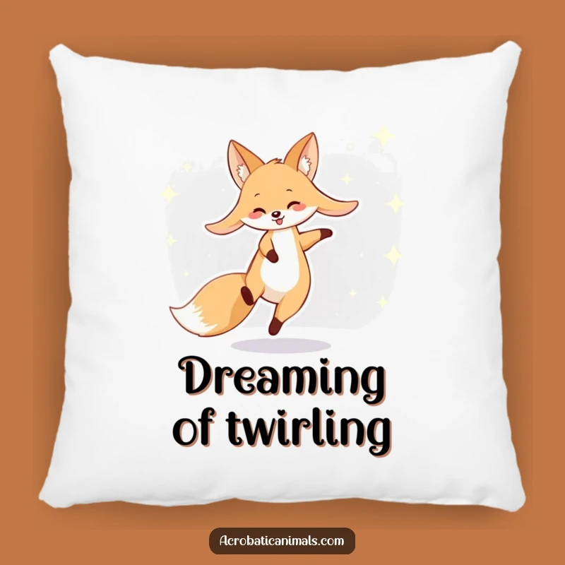 Funny Fox Cartwheel Pillow: Comfy Dreams Under the Stars