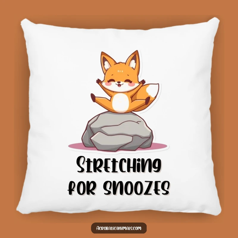 Funny Fox Split Pillow: Cozy Rock Acrobat Comfort, Delightful Funny Gift