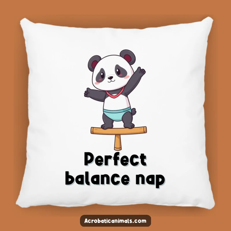 Funny Gymnast Panda Pillow - Cozy & Confident Accent for a Whimsical Gift