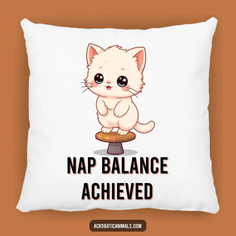 Funny Kitten Beam Balance Pillow: Cute Gymnastics Cushion for Cozy Comfort!