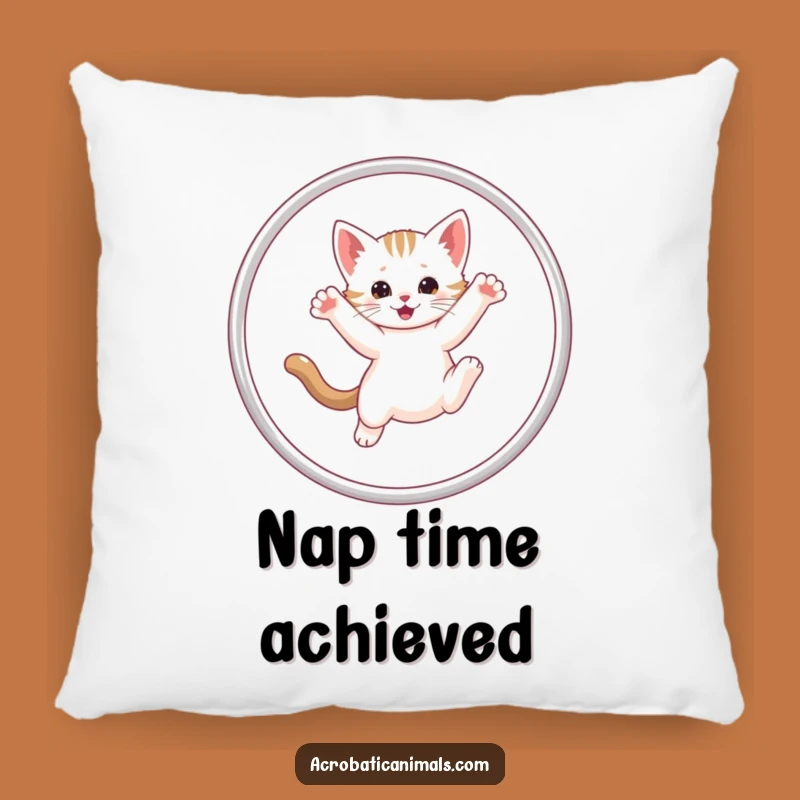 Funny Kitten Hula Hoop Pillow: Comfy Cushion with Charming Pet Humor, an Ideal Funny Gift