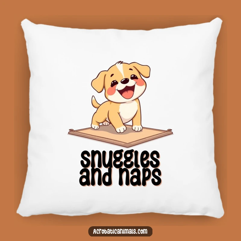Funny Puppy Tumbles Pillow: Comfy Cushion with Canine Comedy, an Excellent Funny Gift