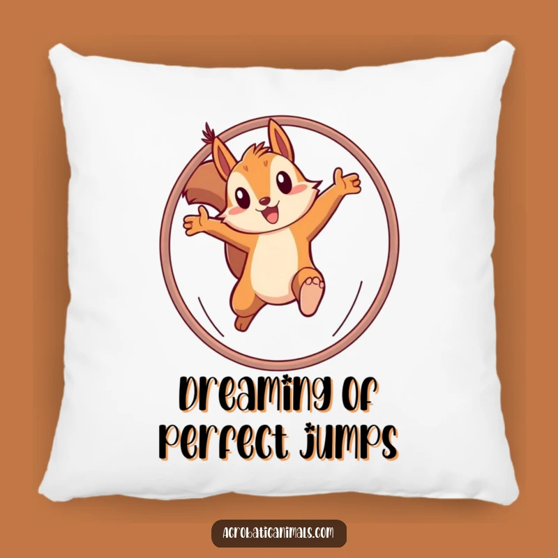 Funny Squirrel Hoop Pillow: Cozy Determined Comfort, Perfect Funny Gift