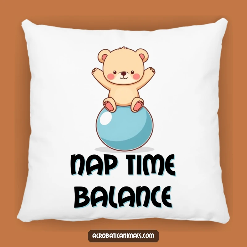 Funny Bear Cub Yoga Ball Pillow: Comfy and Hilarious Home Decor