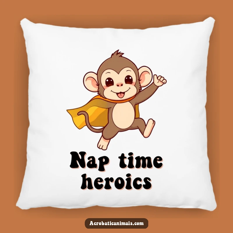 Funny Superhero Monkey Pillow - Comfy & Humorous Cushion for Couch