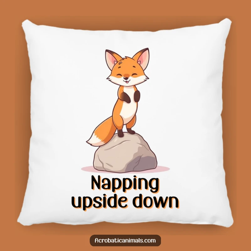 Funny Fox Handstand Pillow - Comfy & Quirky Decor