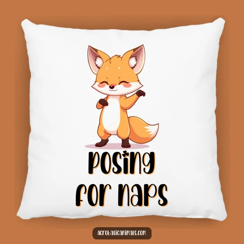 Funny Fox Dance Pose Pillow: Comfort with Theatrical Elegance