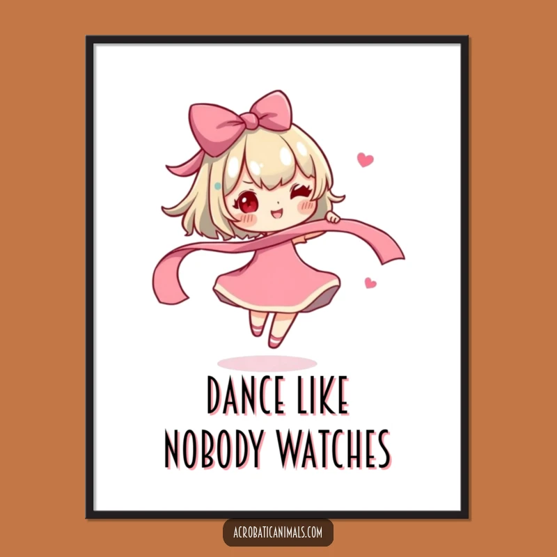 Funny Ribbon Dancer Digital Art - Instant Gift for Whimsical Walls!