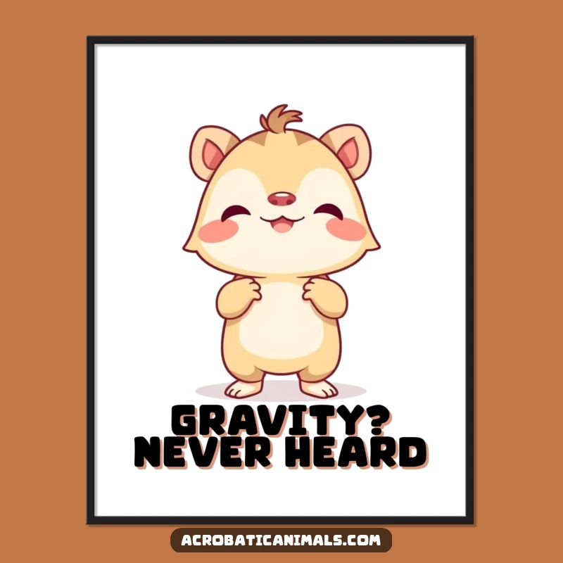 Funny Proud Creature Handstand Digital Art - Instant Gift for Wall Wit!