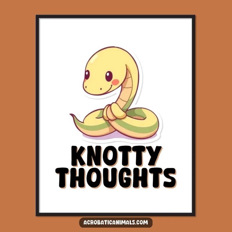 Funny Flexible Snake Digital Art - Playful & Hilarious Decor for Your Space