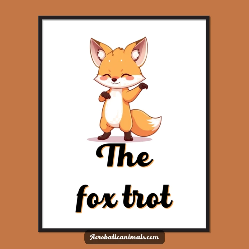 Funny Fox Dance Pose Digital Art: Instant Drama for Your Walls