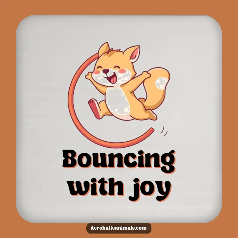 Funny Agile Animal Hoop Protector Coaster - Hilarious Gift!