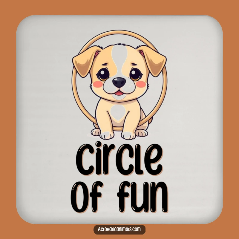 Funny Dog Balancing Coaster Set - Pet Trick Drink Protection, Unique Funny Gift