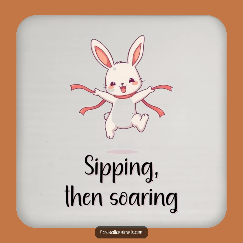 Funny Bunny High Jump Coaster Set: Protect Surfaces with Gymnastics Charm!