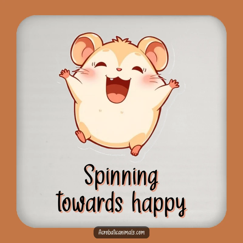 Funny Hamster Flip Coaster Set: Protect Surfaces with Gymnastics Charm!