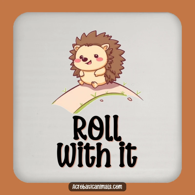 Funny Hedgehog Rolling Coaster Set - Hillside Drink Protection, Unique Funny Gift