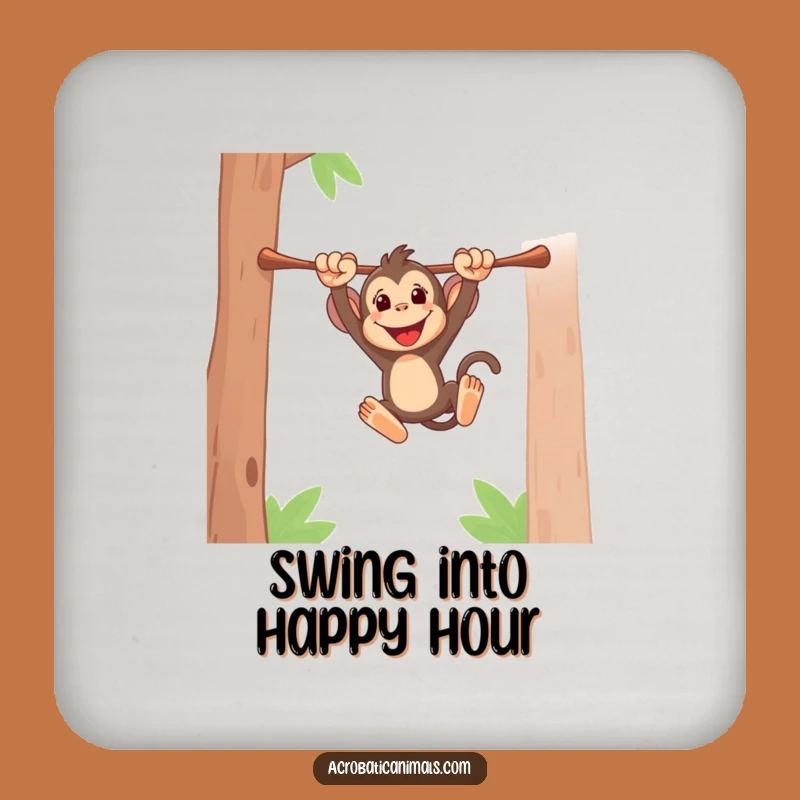 Funny Monkey Swinging Coaster: Energetic Primate Protection, Perfect Funny Gift