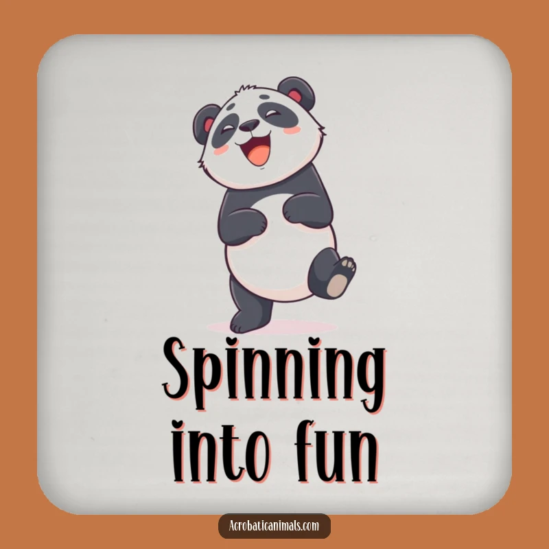 Funny Panda Cartwheel Coaster: Giggling Bear Protection, Perfect Funny Gift