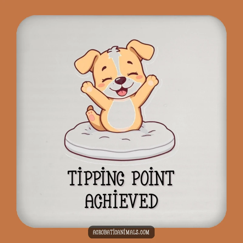 Funny Puppy Flip Coaster Set: Protect Surfaces with Gymnastics Charm!