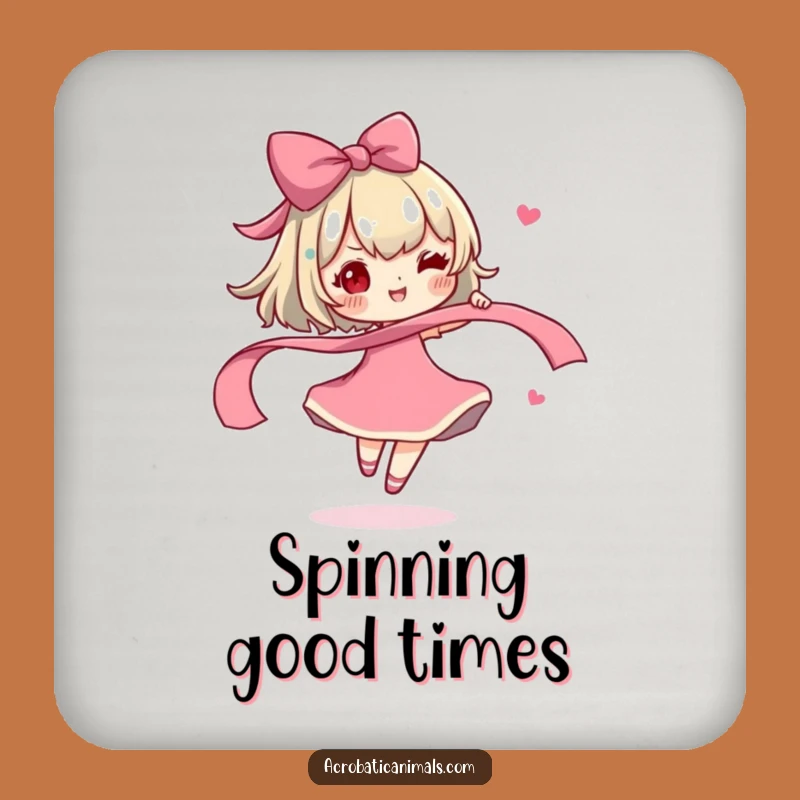 Funny Ribbon Dancer Coasters - Gift for Lively Gatherings!