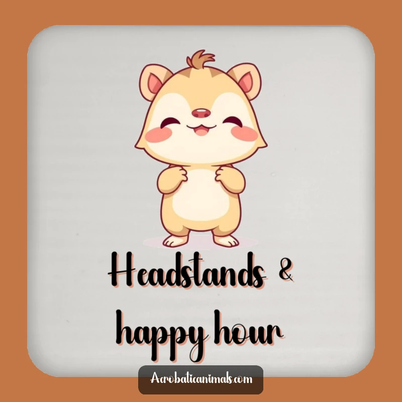 Funny Proud Creature Handstand Coasters - Set of Gifts for Home Bar Fun!