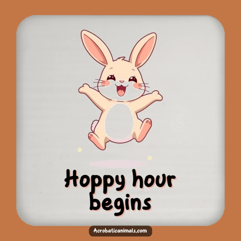 Funny Rabbit High Jump Coaster: Protect Surfaces with Bunny Humor, a Tiny Funny Gift