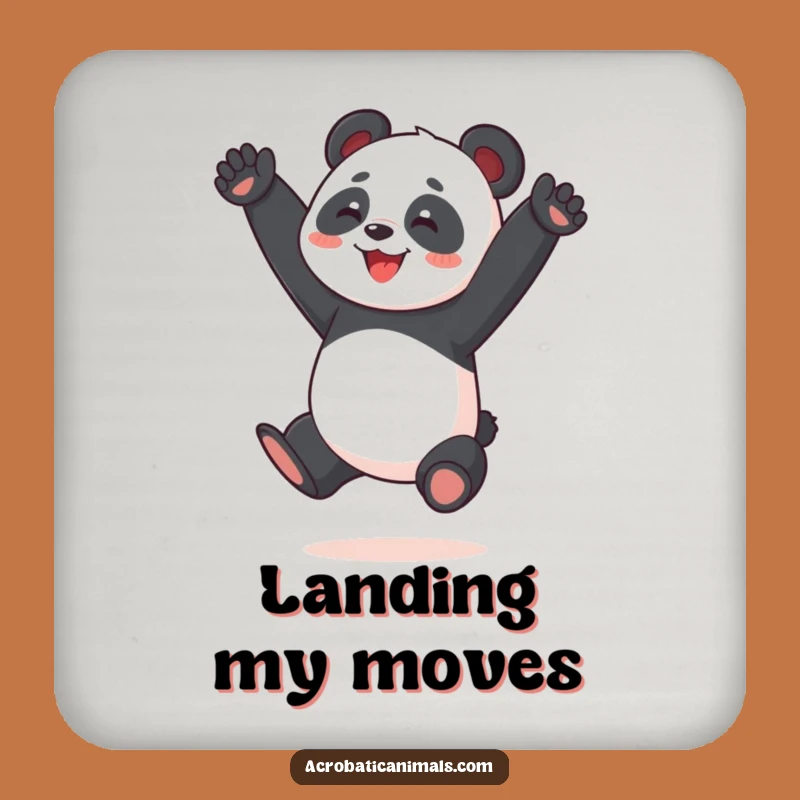 Funny Panda Coaster: Joyful Split Jump Drink Protector, Perfect Party Funny Gift