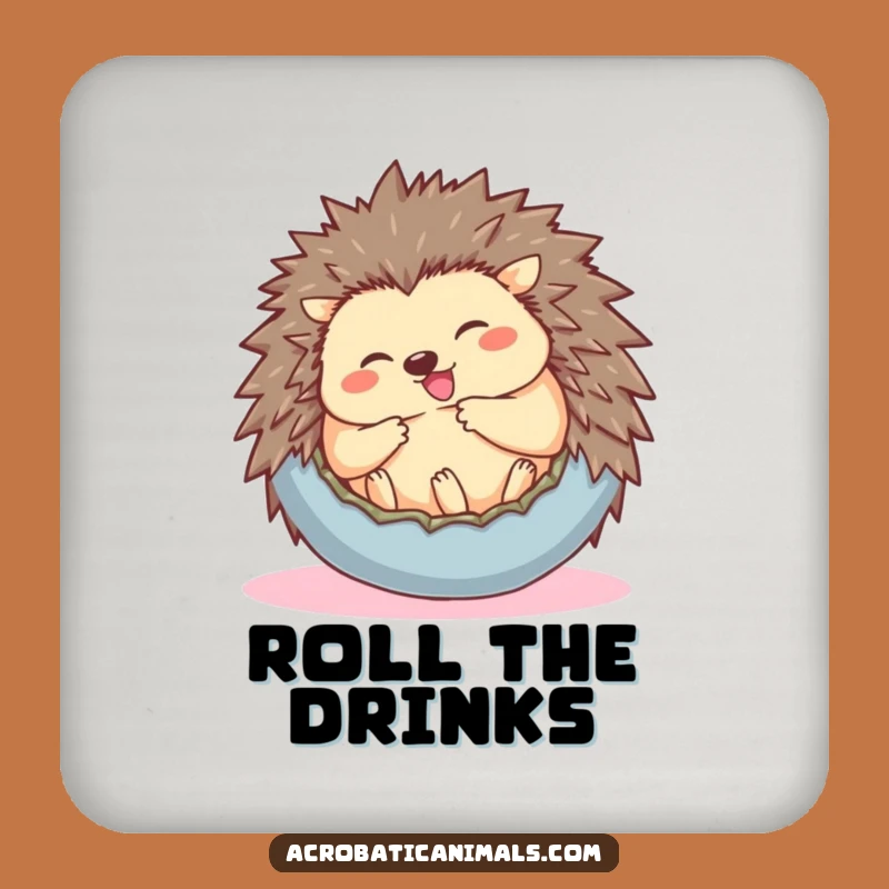 Funny Hedgehog Ball Coaster - Protect Surfaces Hilariously