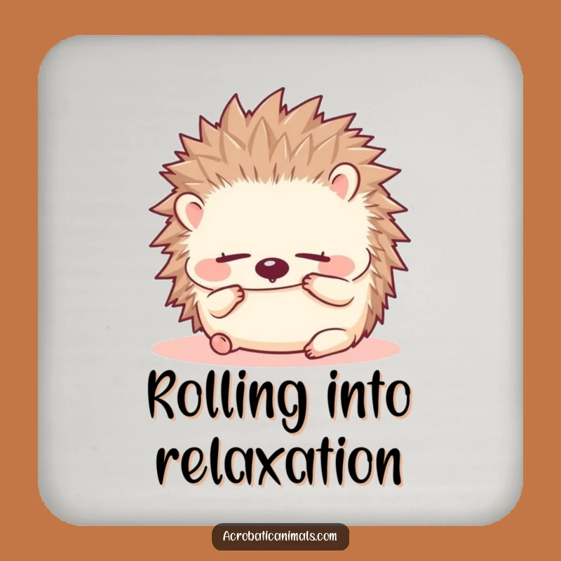 Funny Hedgehog Roll Coasters - Protect Surfaces with Cuteness, Hilarious Gift Set!