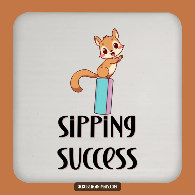 Funny Squirrel Climbing Coaster - Determined Table Protection, Hilarious Bar Accessory Gift