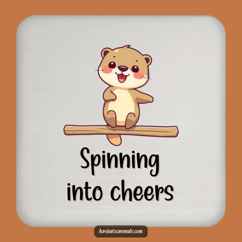 Funny Otter Beam Coaster: Delighted Water Protection, Perfect Funny Gift