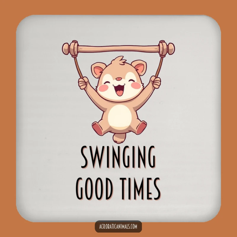 Funny Happy Animal Swing Protector Coaster - Hilarious Gift!