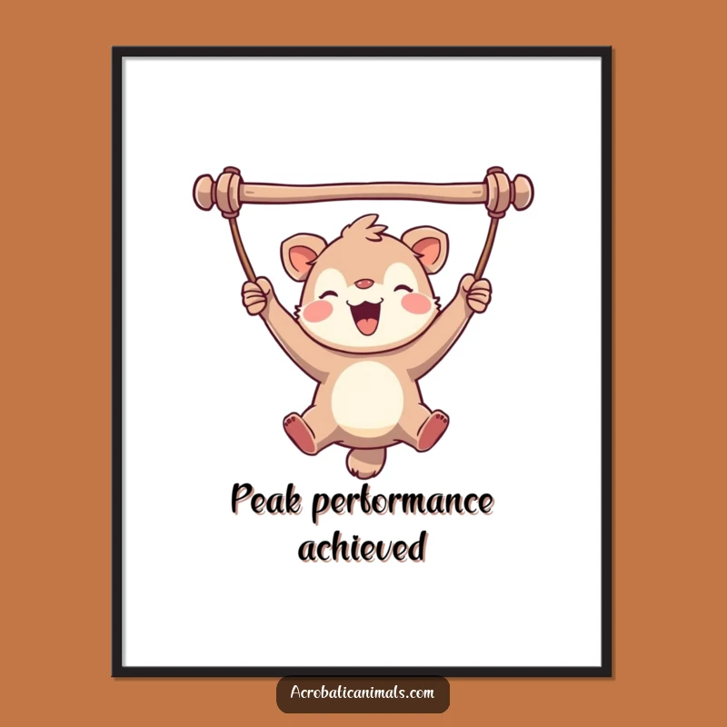 Funny Happy Animal Swing Art Poster - Hilarious Wall Decor Gift!