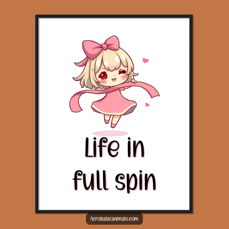 Funny Ribbon Dancer Poster - Whimsical Gift for Room Decor!