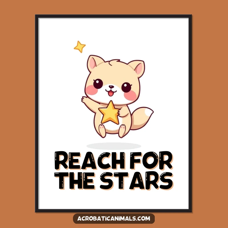 Funny Star Balance Animal Poster - Gift for Inspiring Spaces!