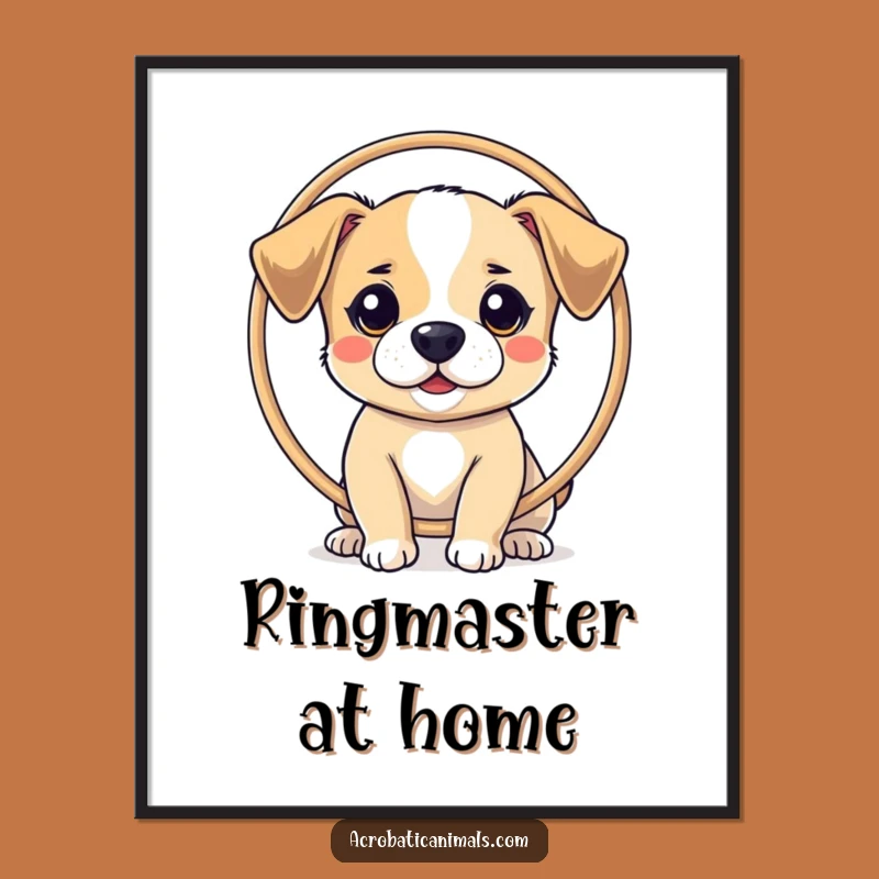 Funny Dog Balancing Poster - Talented Pet Art, Ideal Funny Gift Decor