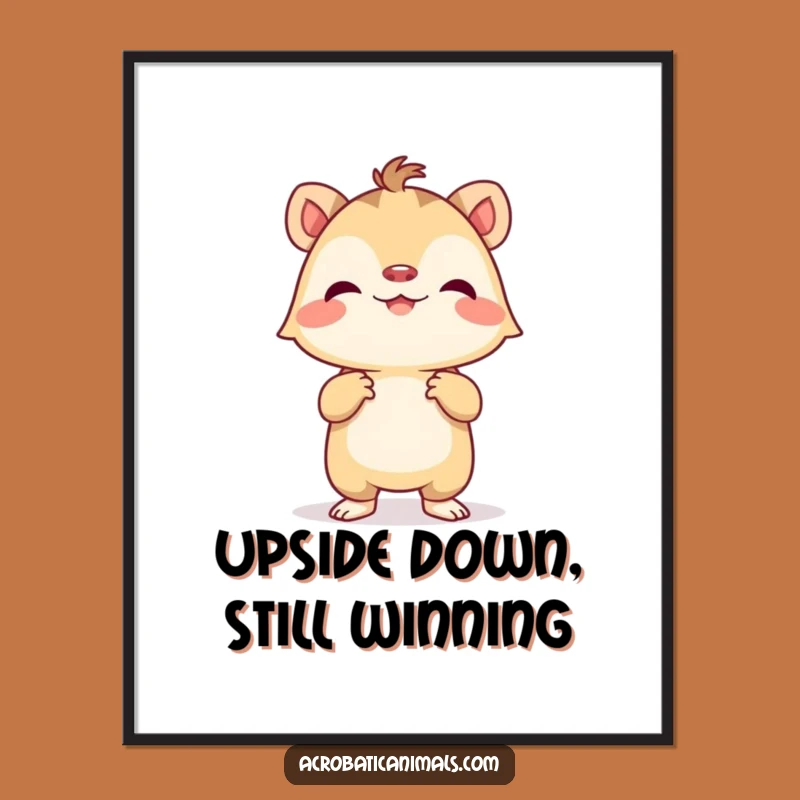 Funny Proud Creature Handstand Poster - Inspiring Wall Art Gift for Laughs!