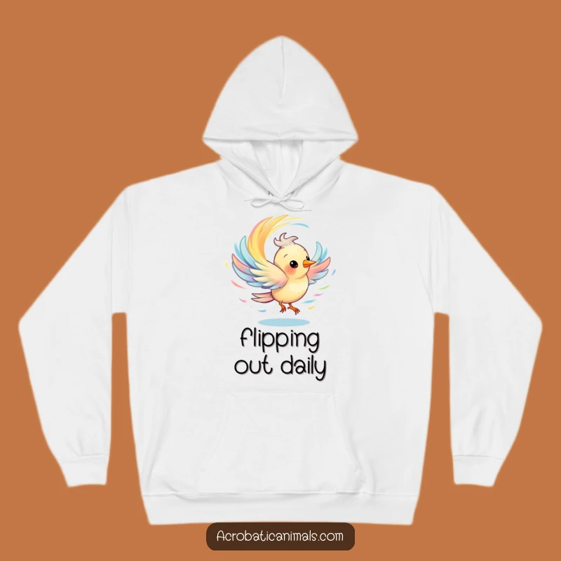 Funny Spinning Bird Hoodie - Cozy & Colorful Whirlwind Wear for a Fun Gift
