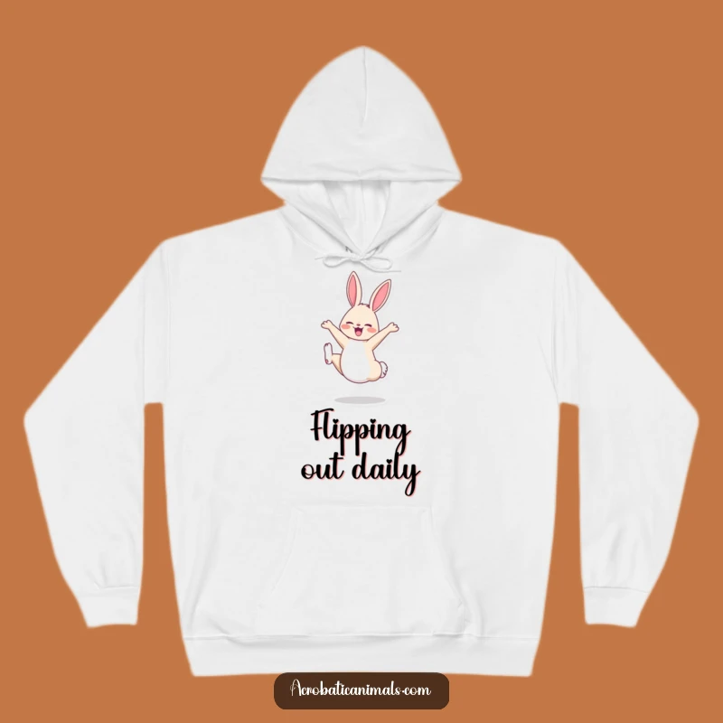 Funny Bunny Cartwheel Hoodie: Cozy Comfort with a Spring in Your Step