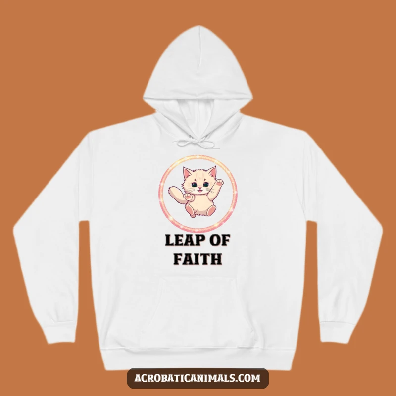 Funny Cat Hoop Leap Hoodie: Cozy Comfort with a Dash of Daring