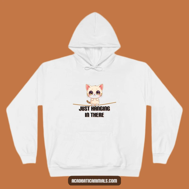 Funny Cat Tightrope Hoodie: Cozy and Hilarious Winter Wear