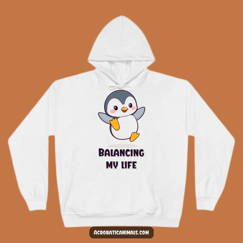 Funny Penguin Hoodie: Cozy Flipper Balance Sweatshirt, Perfect Warm & Quirky Gift